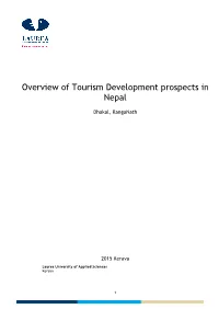 Overview of Tourism Development Prospects in Nepal