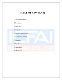 Table of Contents