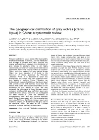 The Geographical Distribution of Grey Wolves (Canis Lupus) in China: a Systematic Review