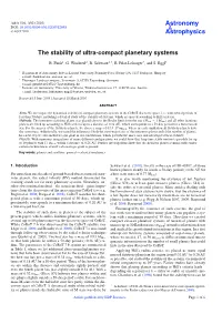 The Stability of Ultra-Compact Planetary Systems