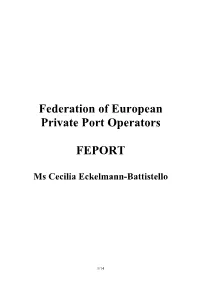 Federation of European Private Port Operators FEPORT