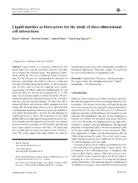 Liquid Marbles As Bioreactors for the Study of Three-Dimensional Cell Interactions