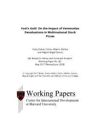 On the Impact of Venezuelan Devaluations in Multinational Stock Prices