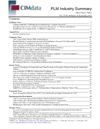 PLM Industry Summary Jillian Hayes, Editor Vol