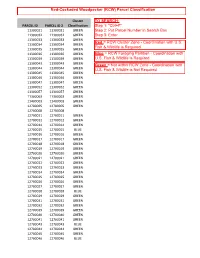 RCW Parcel Classification List