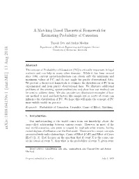 A Matching Based Theoretical Framework for Estimating Probability of Causation