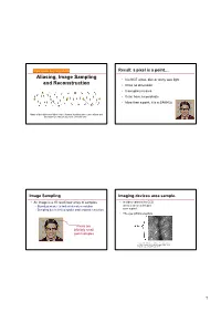 Aliasing, Image Sampling and Reconstruction
