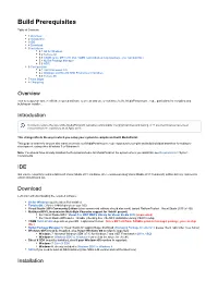 Build Prerequisites