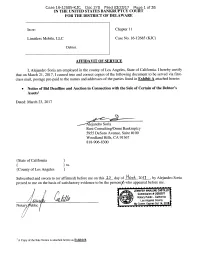 Case 16-12685-KJC Doc 278 Filed 03/23/17 Page 1 of 36 Case 16-12685-KJC Doc 278 Filed 03/23/17 Page 2 of 36 Limitless Mobile, LLC - U.S
