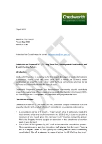 Chedworth 2021 DC Policy Submission 07.04.21