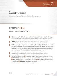 Confidence Believers Can Have Confidence in Christ in All Circumstances