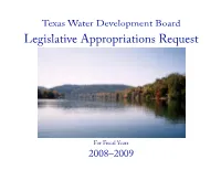 Legislative Appropriations Request