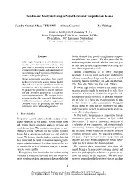 Sentiment Analysis Using a Novel Human Computation Game