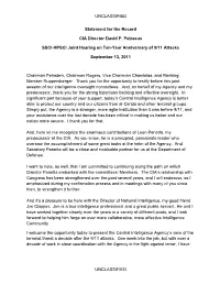 Statement for the Record