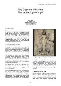 The Descent of Inanna: the Technology of Myth
