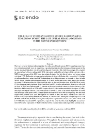The Role of Endocannabinoid System Based on Mrna Expression During the Late Luteal Phase and Estrus in the Bovine Endometrium
