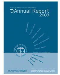 BCCLA AR 2003 Web 2