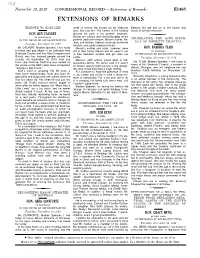 Extensions of Remarks Section