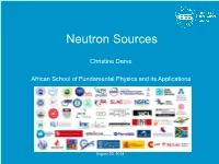 Neutron Sources