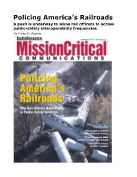 Policing America's Railroads