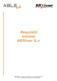 Requisiti Minimi Arxivar 5.X
