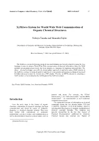 Xymjava System for World Wide Web Communication of Organic Chemical Structures