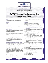 Adventurous Findings on the Deep Sea Floor