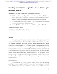 Decoding Transcriptional Regulation Via a Human Gene Expression Predictor