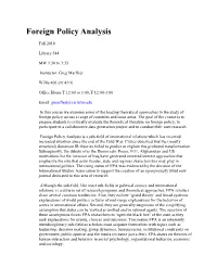 Foreign Policy Analysis