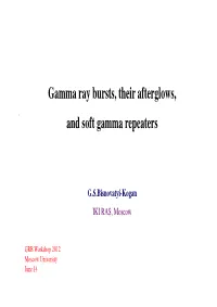 Gamma Ray Bursts, Their Afterglows, and Soft Gamma Repeaters