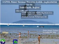 GNSS Based Tsunami Warning System Augmentation for the Indo