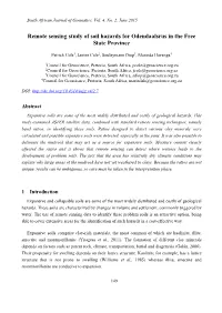 Remote Sensing Study of Soil Hazards for Odendaalsrus in the Free State Province