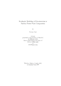 Stochastic Modeling of Deterioration in Nuclear Power Plant Components