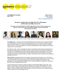 Sundance Institute Selects Eight Firsttime Filmmakers for Directors