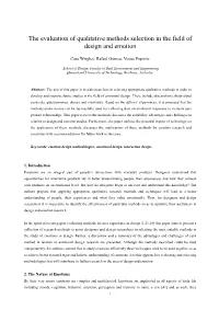 The Evaluation of Qualitative Methods Selection in the Field of Design and Emotion