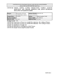 Tissue Ashing, Sample Dissolution, Sample Aliquot Selection, and Tracer Addition for Anion Exchange Isolation of Radionuclides