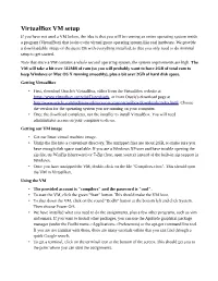 Virtualbox VM Setup