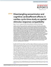 A Cardiac-Cycle-Time Study on Spatial Stimulus-Response Compatibility Mauro F
