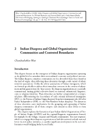 Indian Diaspora and Global Organizations: Communities and Con­Tested Boundaries