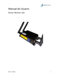 Manual De Usuario Router Altronics-201