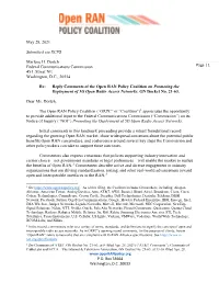 May 28, 2021 Submitted Via ECFS