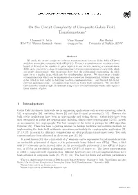 On the Circuit Complexity of Composite Galois Field Transformations∗