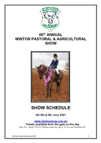 Show Schedule