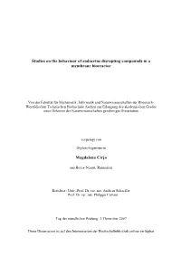 Studies on the Behaviour of Endocrine Disrupting Compounds in a Membrane Bioreactor
