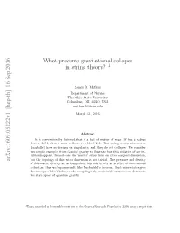 What Prevents Gravitational Collapse in String Theory?