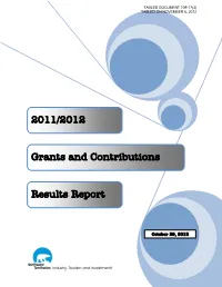 2011-2012 Grants and Contributions Results Report