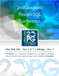2Ndquadrant Postgresql Conference
