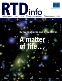 Between Quarks and Hypernovae a Matter of Life…