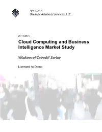 Cloud Computing and Business Intelligence Market Study