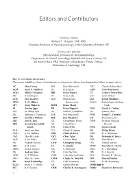 Editors and Contributors